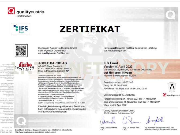 IFS Zertifikat 2026 DE